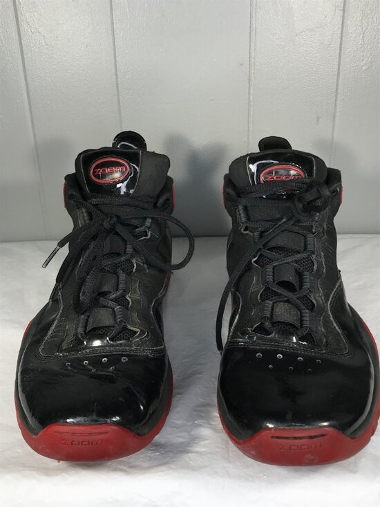 2008 Men\'s Nike \'ZOOM PHENOM\' Black/Varsity Red Noir/RPro Sz 13 Basketball